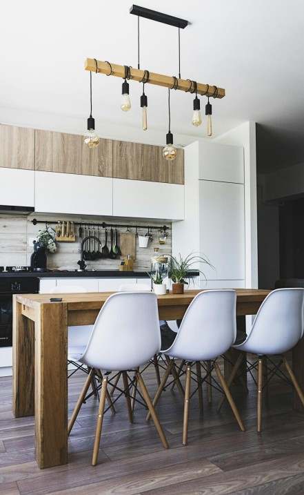 Custom oak dining table