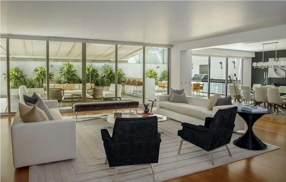 Maple desk in a condo