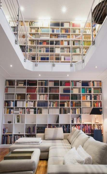 Built-in desk with shelving